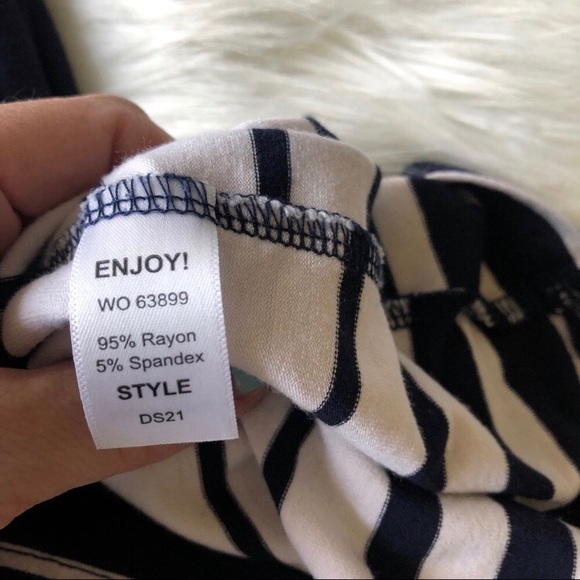 Michael Stars Faux Wrap Dress Navy & White Size XS - Picture 4 of 5